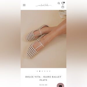 Dolce Vita Beige Woven T-Strap Flats